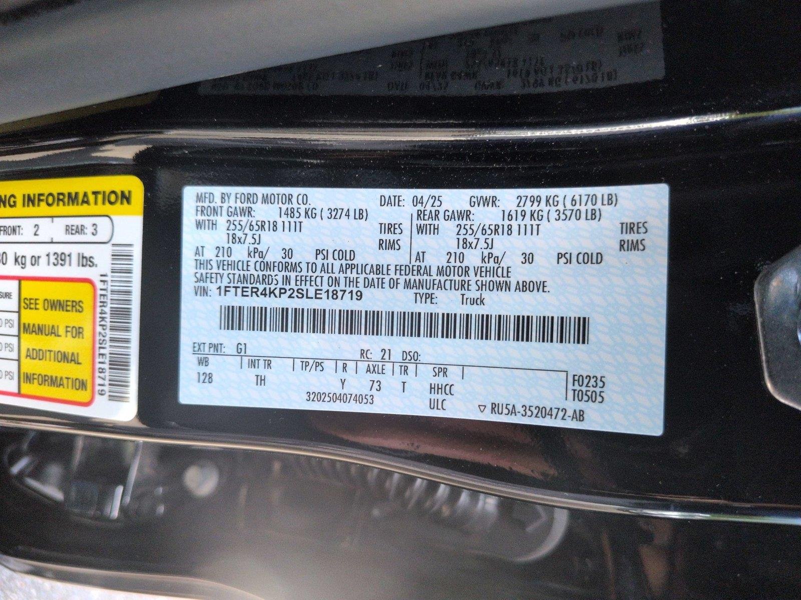 Used 2025 Shadow Black Ford LARIAT image 40
