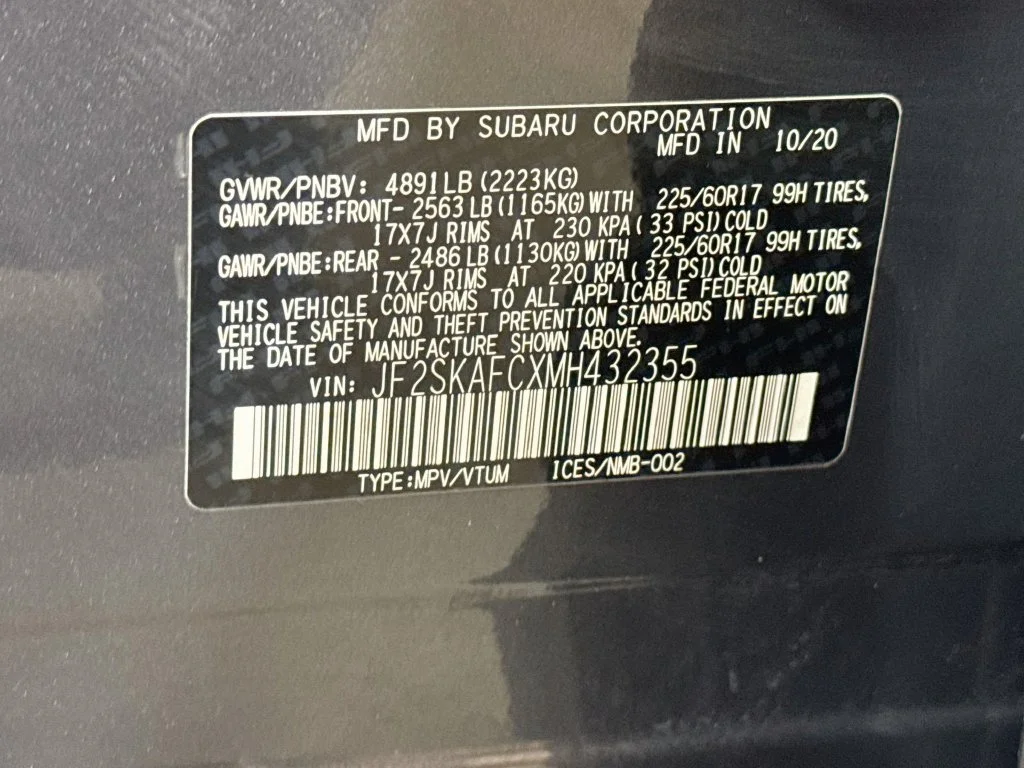 Used 2021 Gray Subaru Premium image 41
