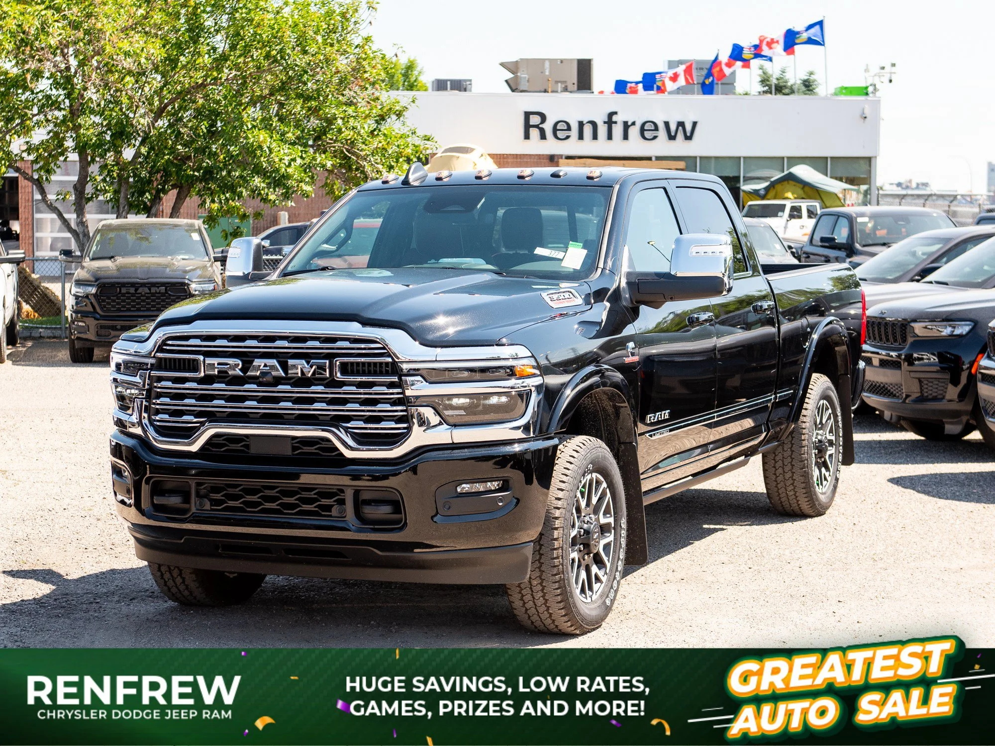 New 2026 Black RAM Limited* Crew Cab 4x4, Sunroof, 5th Wheel Prep, FULLY LOADED image 1