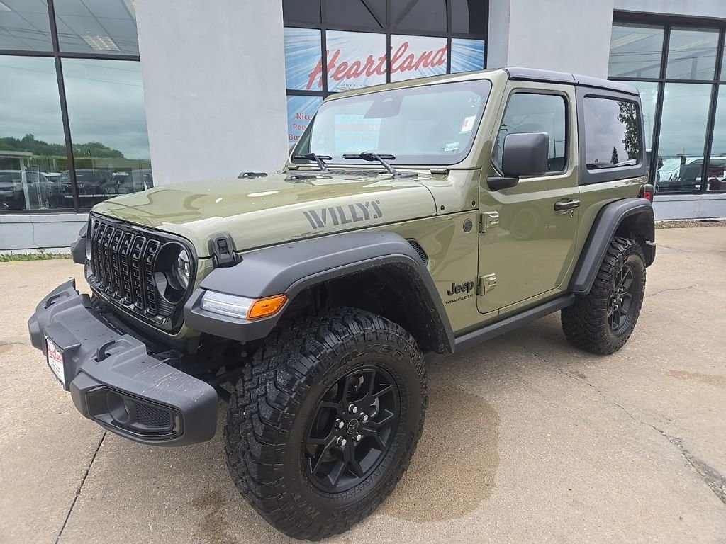 Used 2025 Jeep Wrangler 2-Door Willys with VIN 1C4PJXAGXSW606857 for sale in Kansas City