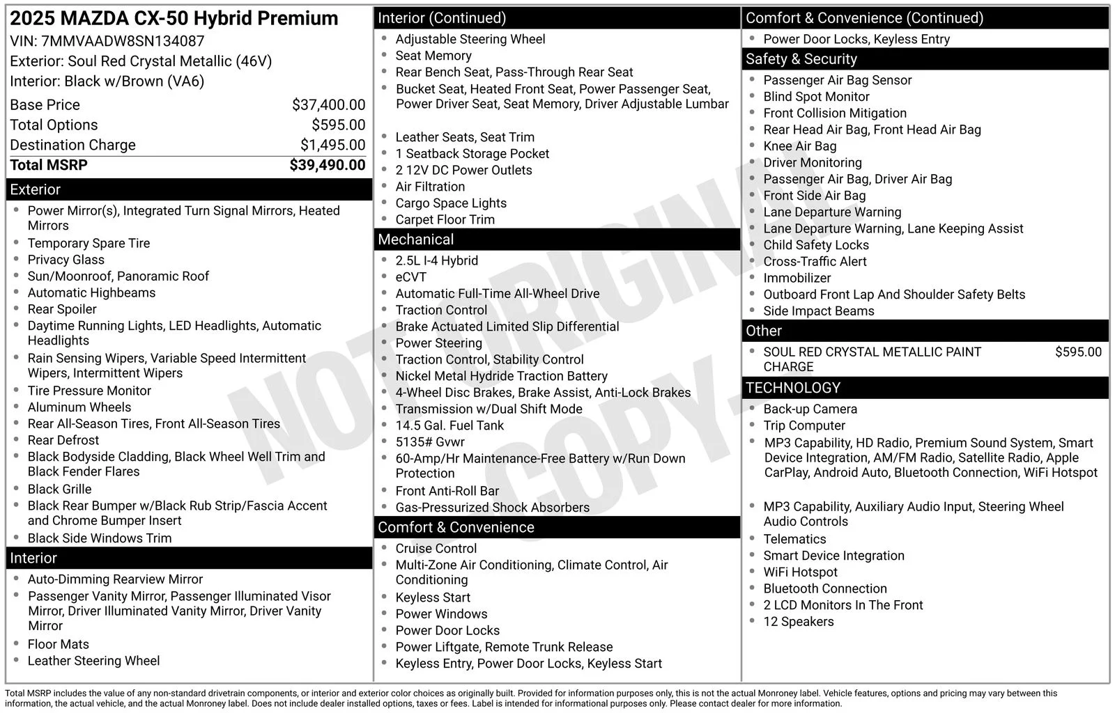 Certified Used 2025 Soul Red Crystal Metallic Mazda Premium image 24
