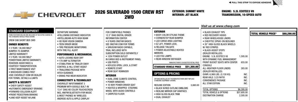 2026 Chevrolet Silverado 1500 RST Crew Cab Short Box's photo