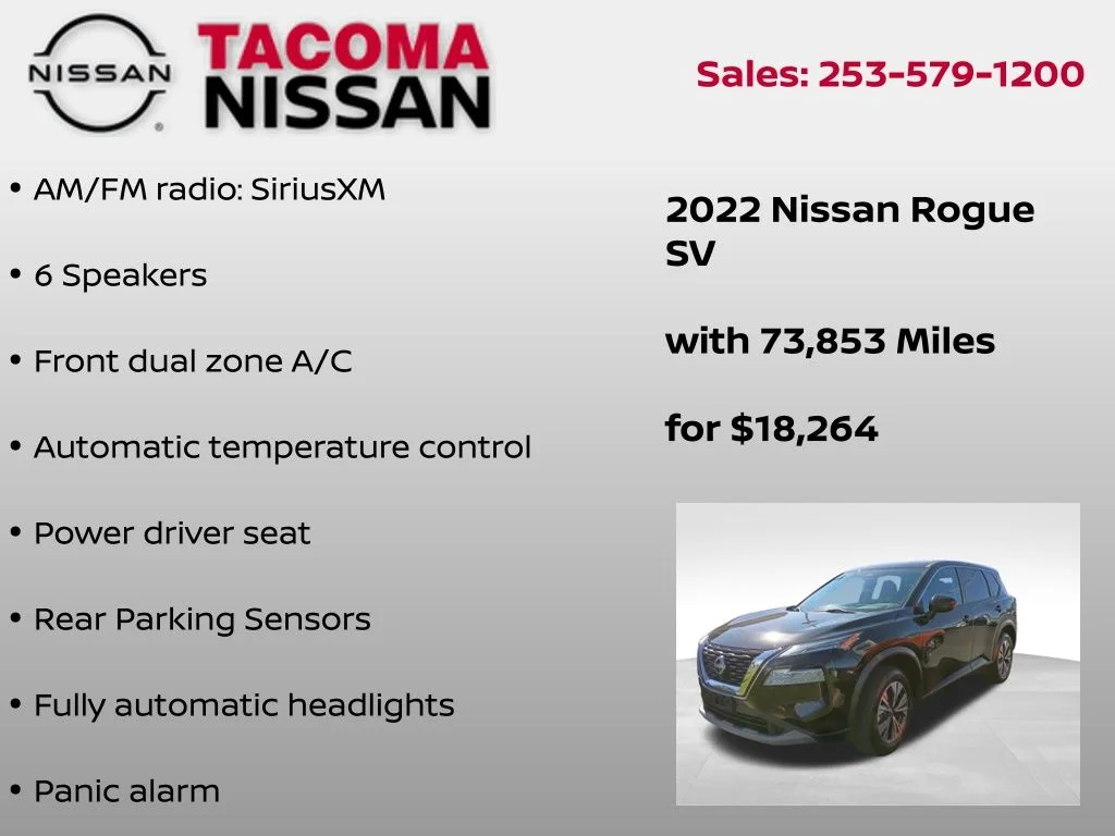 Used 2022 Black Nissan SV image 6