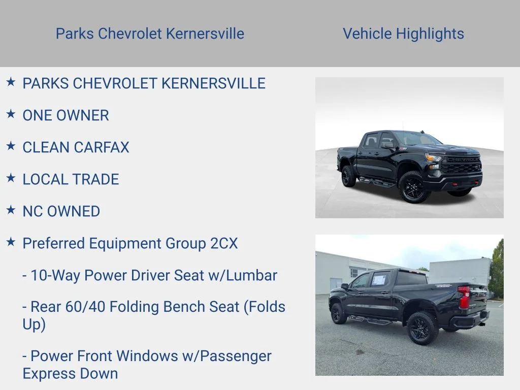 Certified Used 2024 Black Chevrolet Custom Trail Boss image 5
