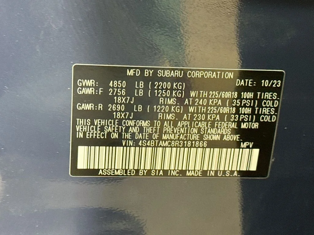 Certified Used 2024 Blue Subaru Limited image 42