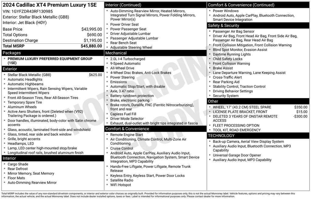 Used 2024 Black Cadillac Premium Luxury image 16