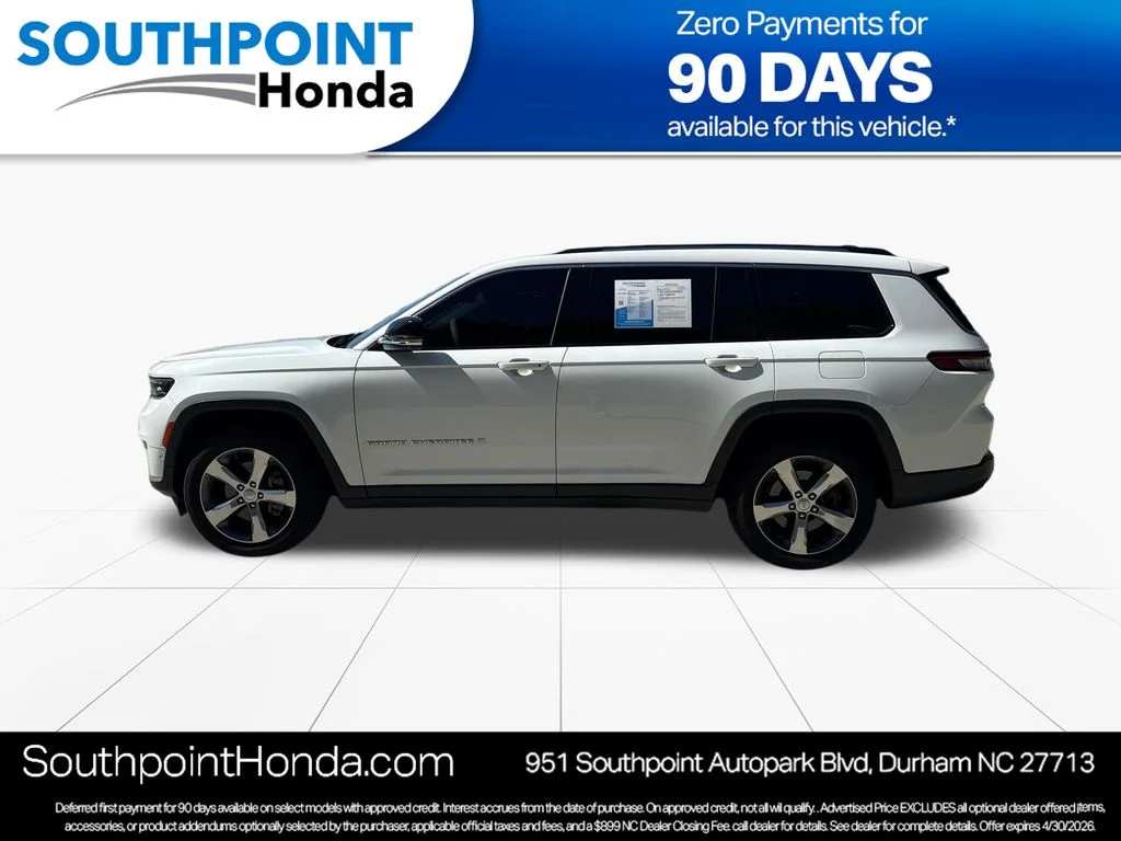 Used 2021 Bright White Clearcoat Jeep Limited image 4