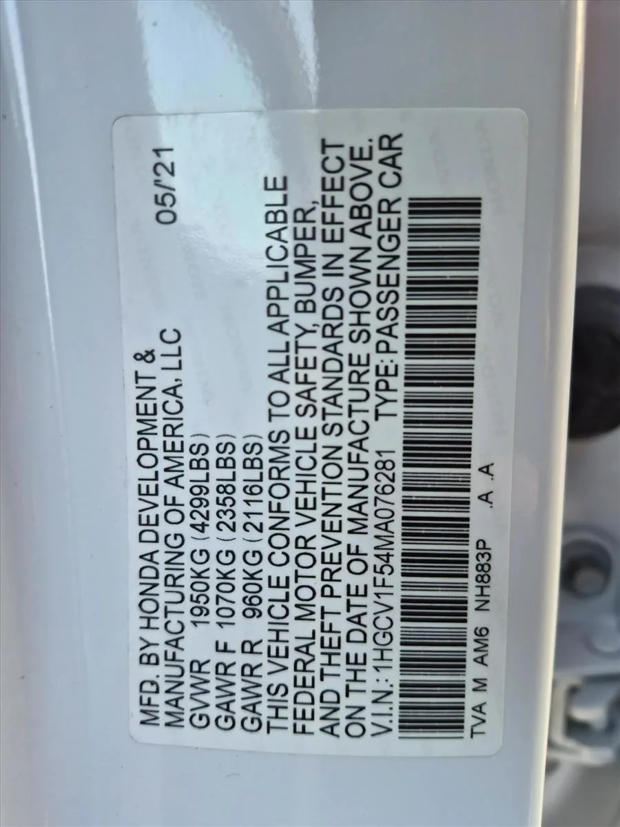 Certified Used 2021 Black Honda EX-L image 26