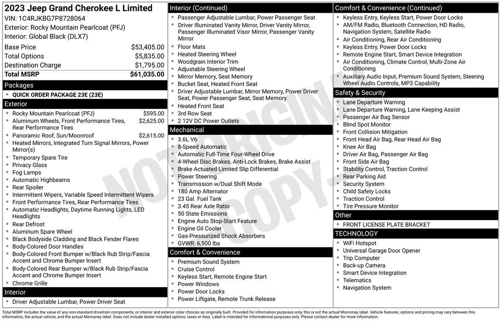 2023 Jeep Grand Cherokee L Limited 4x4's photo