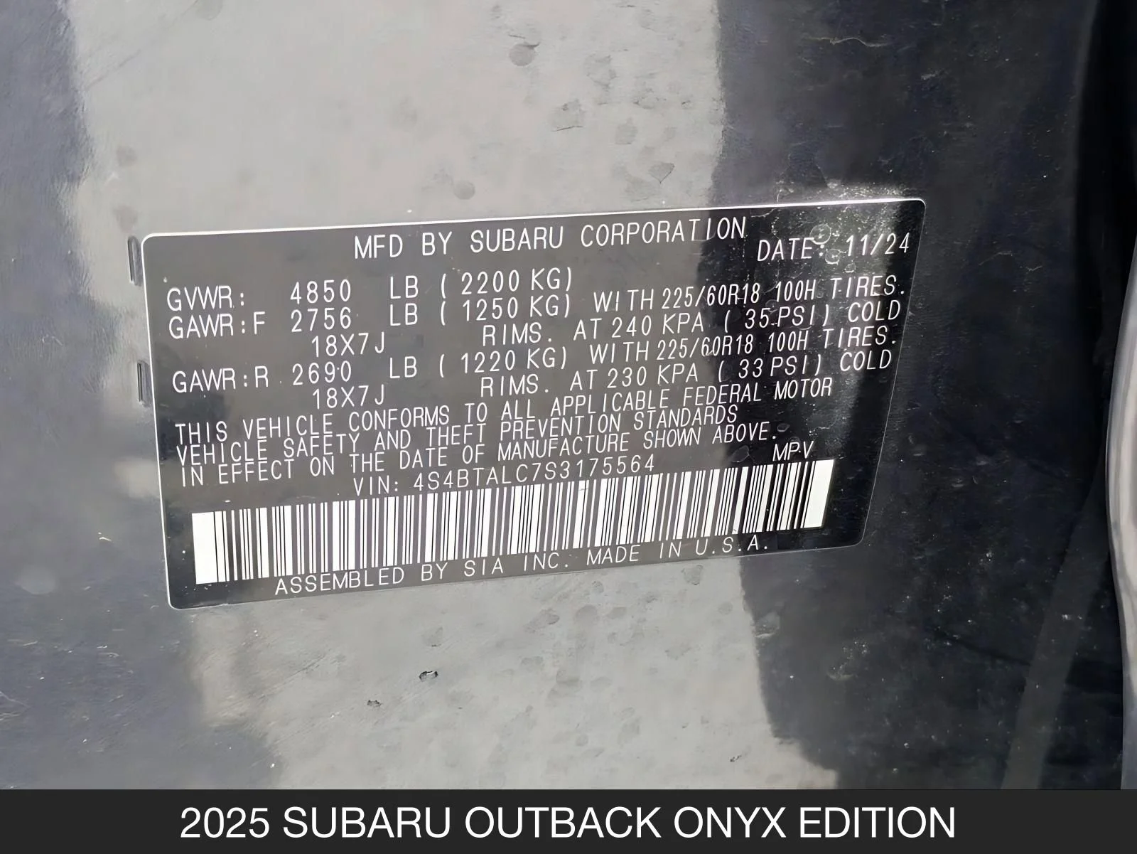 Used 2025 Magnetite Gray Metallic Subaru Onyx Edition image 28