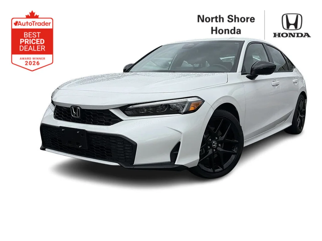 Certified Used 2025 Platinum White Pearl Honda Honda Civic Hybrid Sport eCVT Sedan Certified Pre- image 1