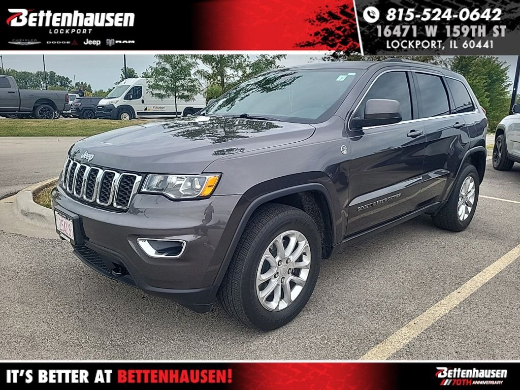 Certified Used 2021 Gray Jeep Laredo E image 1