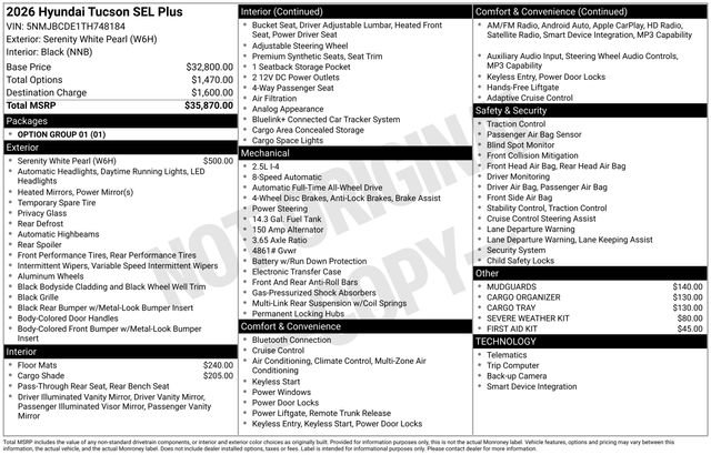 New 2026 White Hyundai SEL Plus image 24