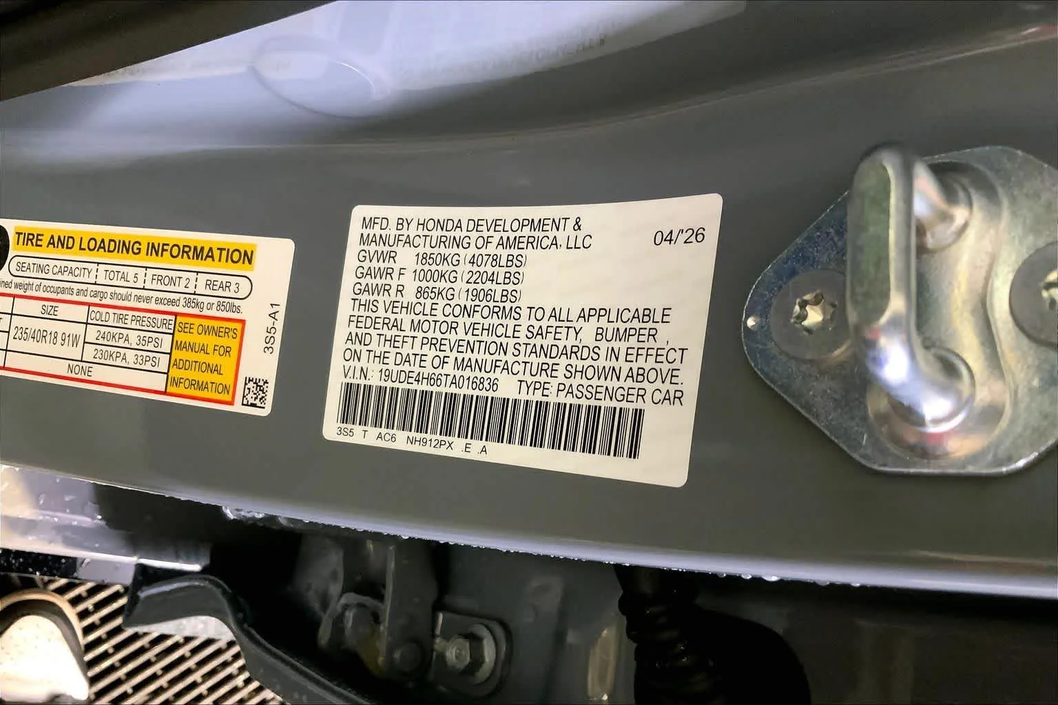New 2026 Urban Gray Pearl Acura With A-Spec Technology Package image 13