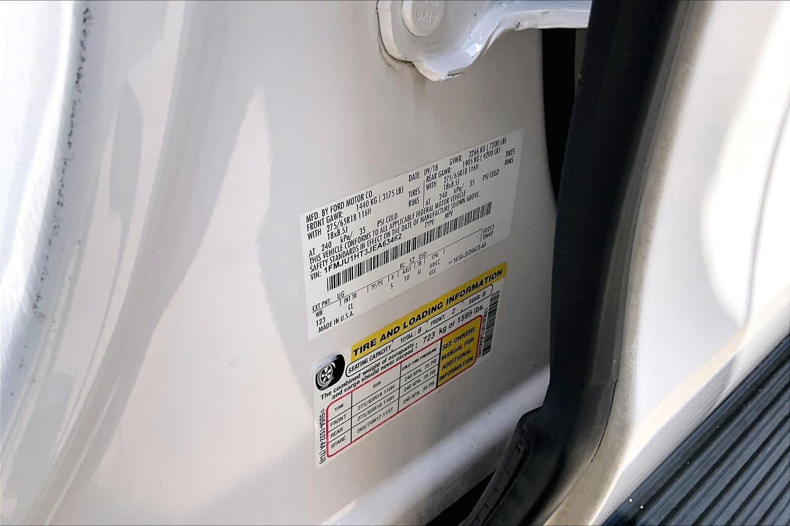 Used 2018 White Platinum Metallic Tri-Coat Ford XLT image 37
