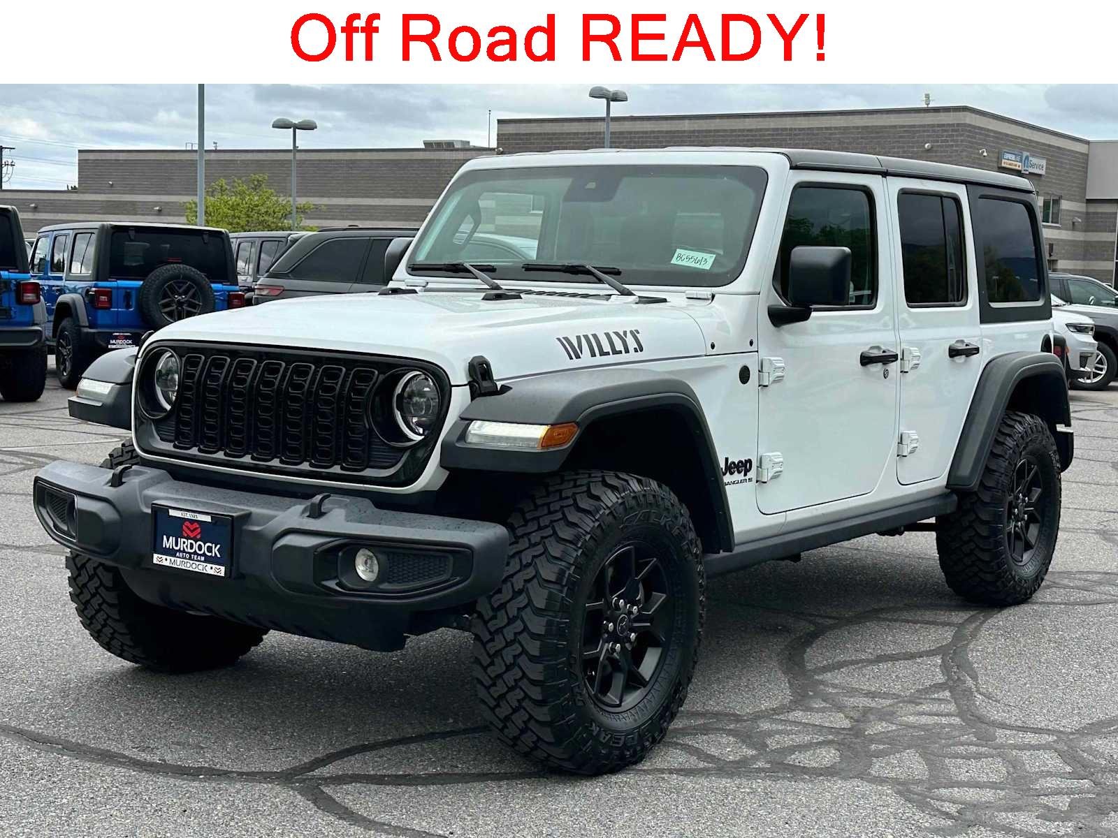 Used 2025 Bright White Clearcoat Jeep Willys image 1