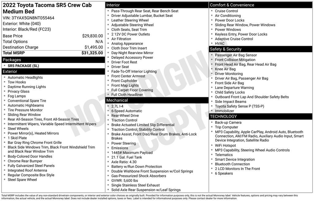 Used 2022 White Toyota SR5 image 38