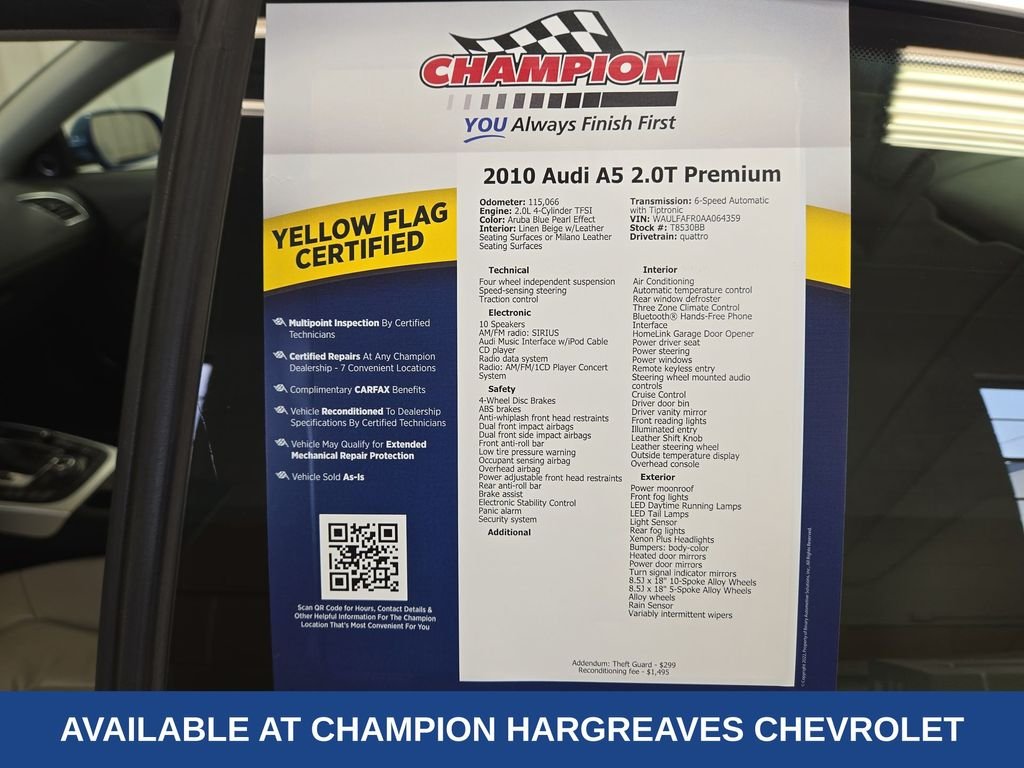 Used 2010 Aruba Blue Pearl Effect Audi 2.0T Prestige image 43