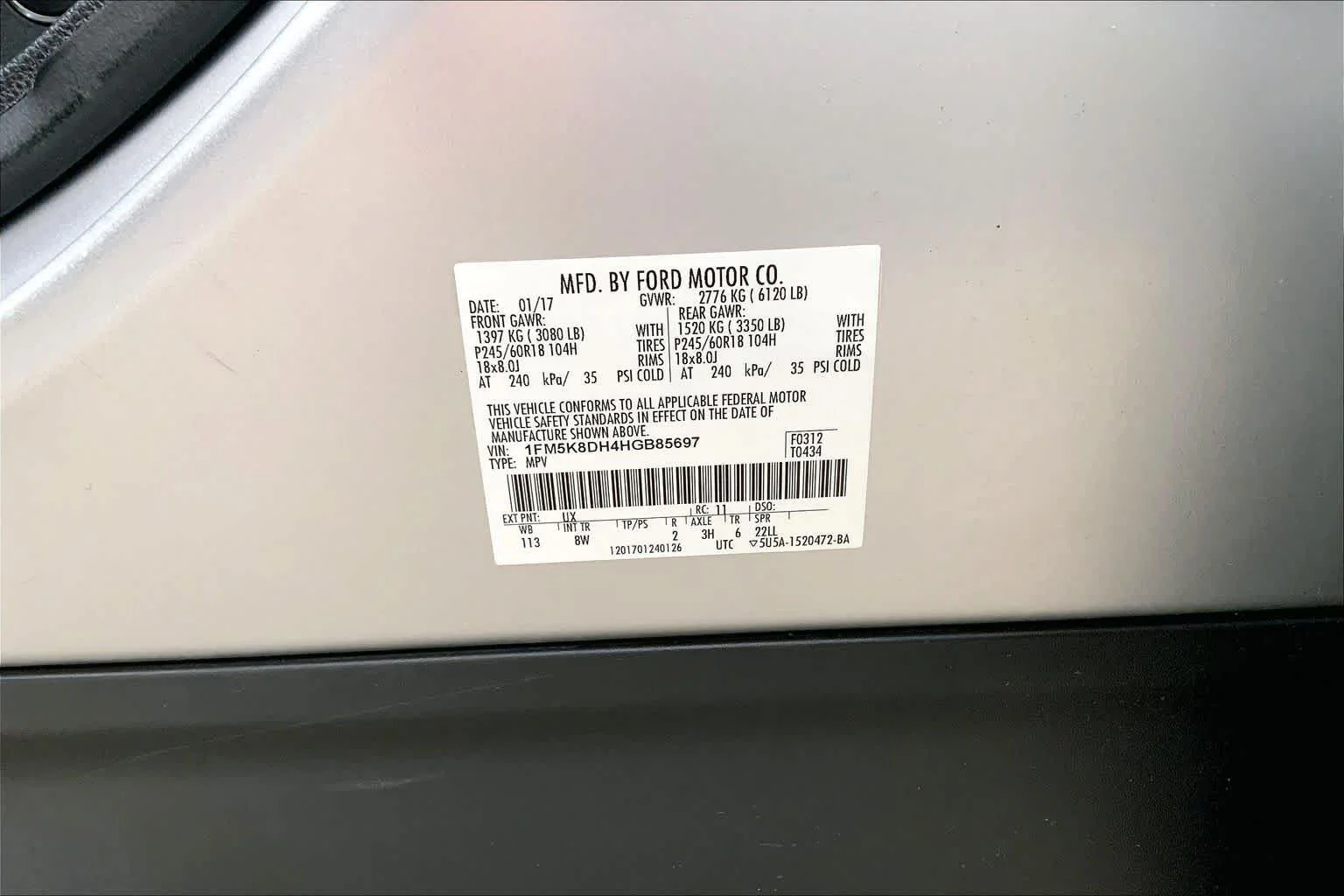 Used 2017 Ingot Silver Metallic Ford XLT image 34