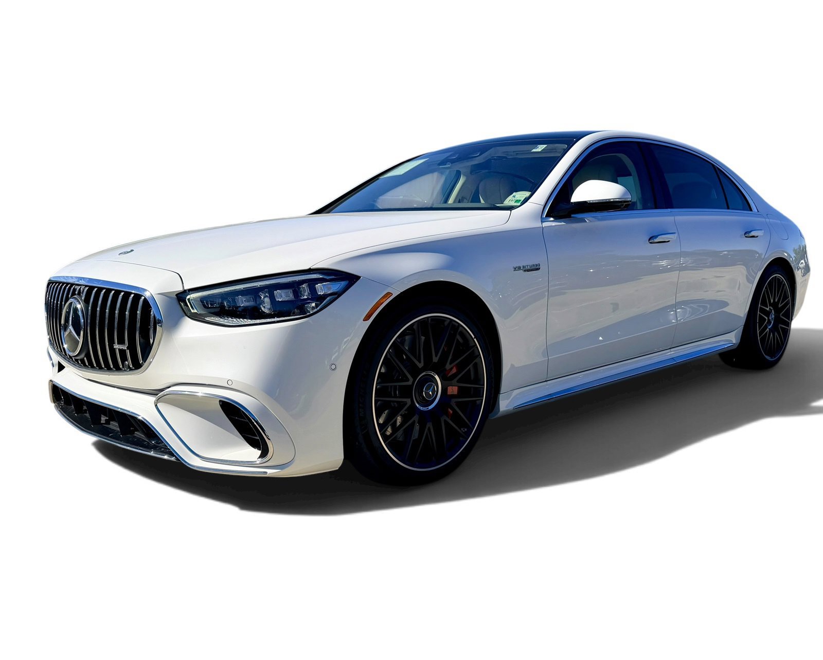 Certified Used 2025 MANUFAKTUR Moonlight White Metallic Mercedes-Benz S 63 E AMG® image 7