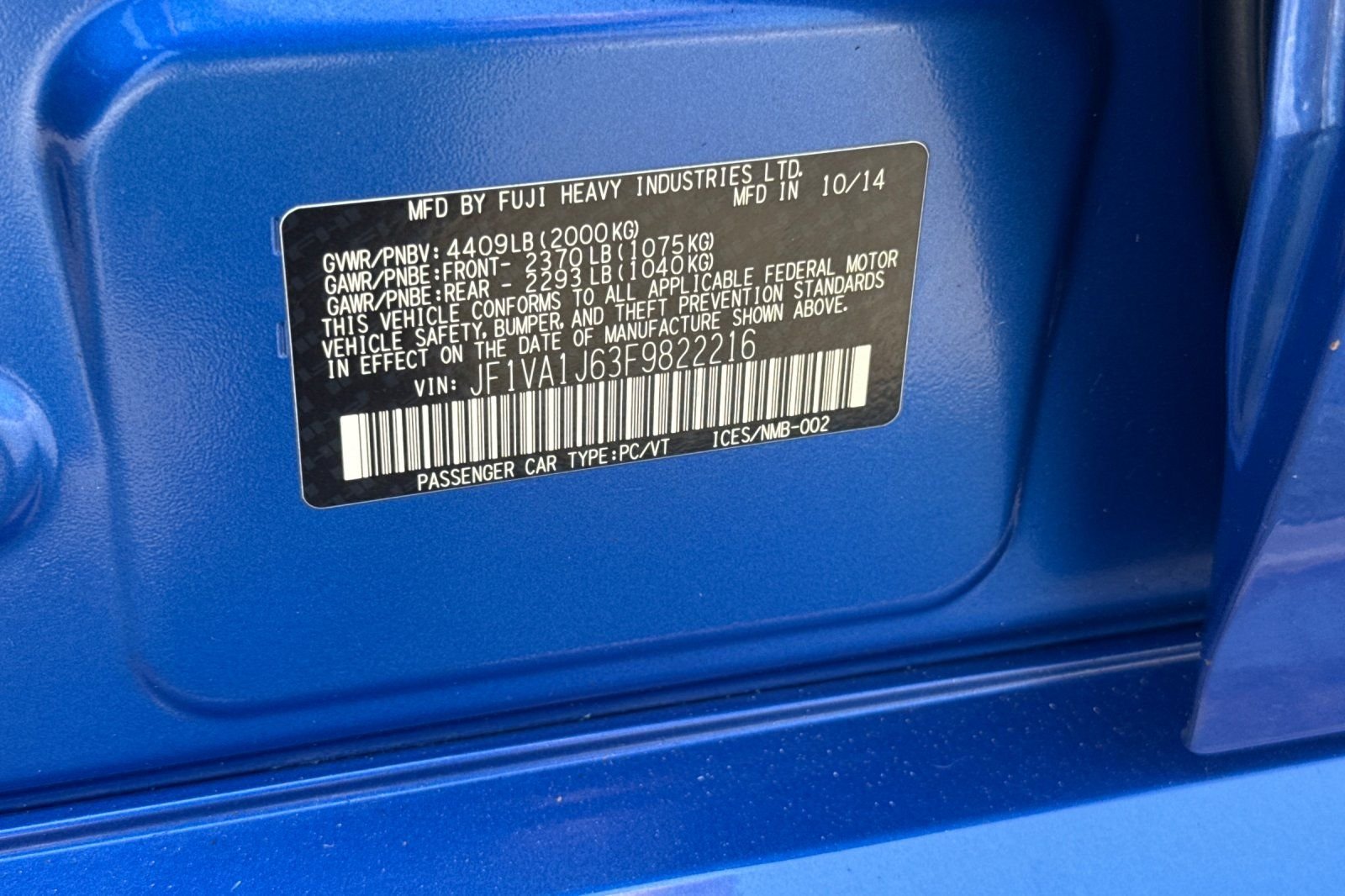 Used 2015 Blue Subaru WRX image 28