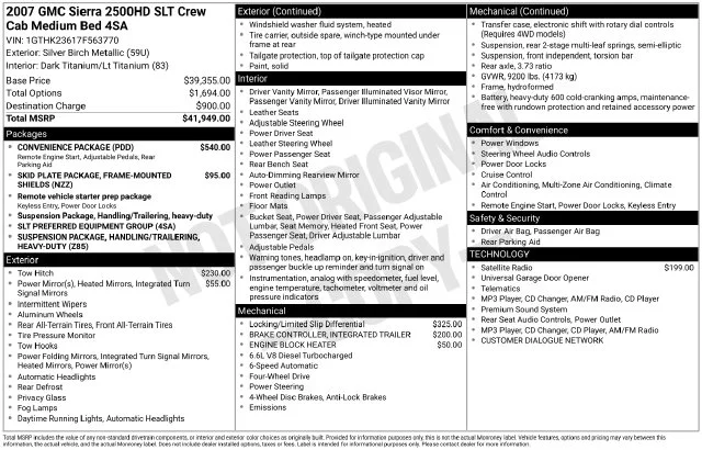 Used 2007 Silver Birch Metallic GMC SLT image 16