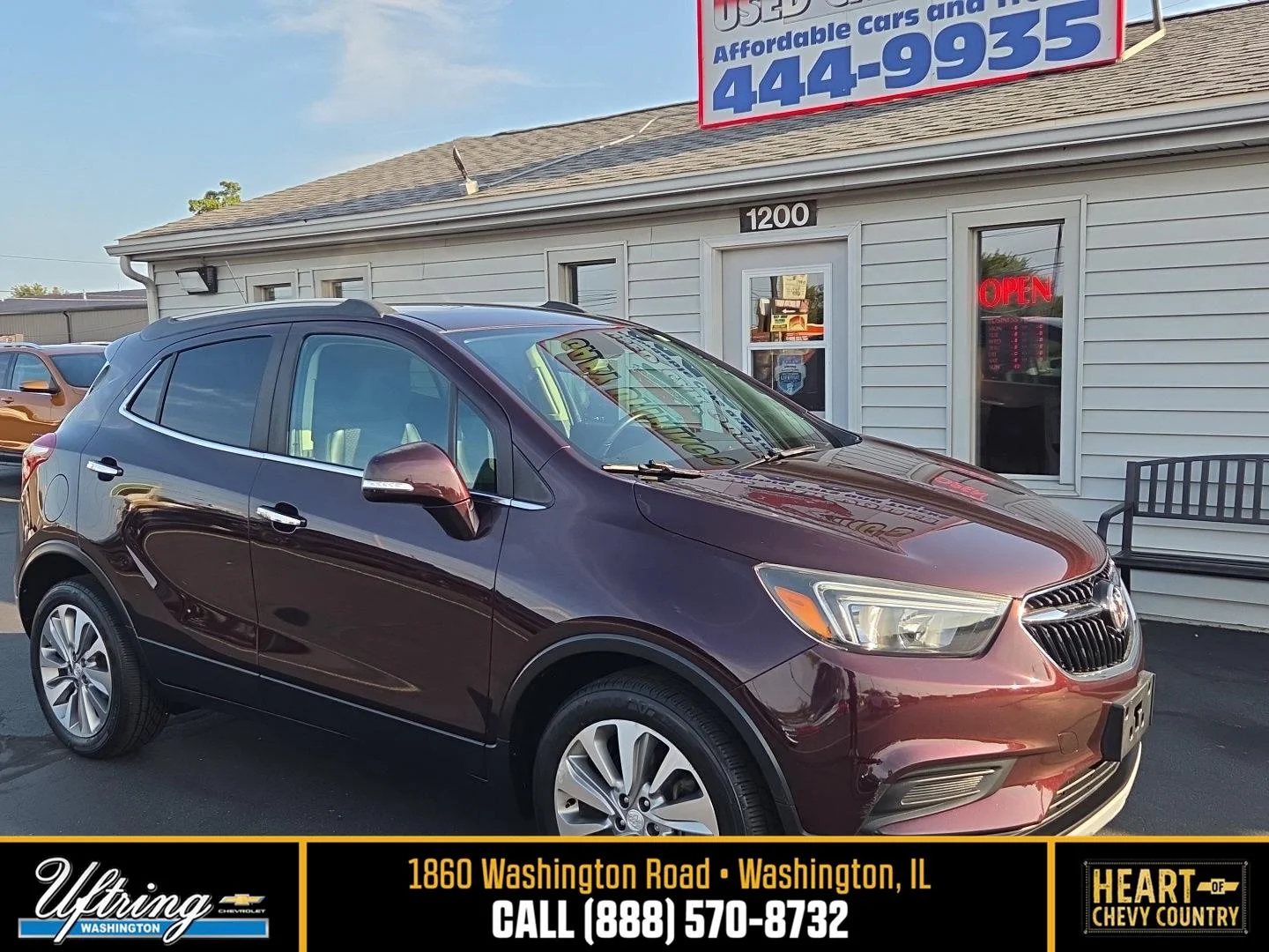Used 2017 Black Cherry Metallic Buick Preferred image 1