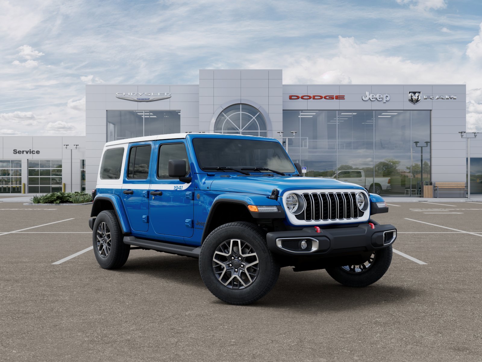 New 2026 Hydro Blue Pearl-Coat Exterior Paint Jeep Sahara image 36