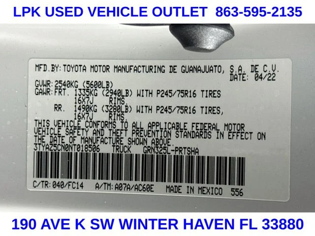 Certified Used 2022 White Toyota SR5 image 29