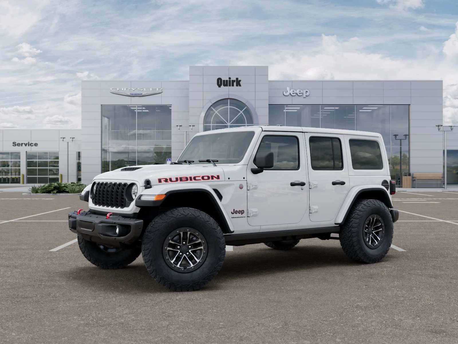 New 2026 Bright White Clear-Coat Exterior Paint Jeep Rubicon X image 28