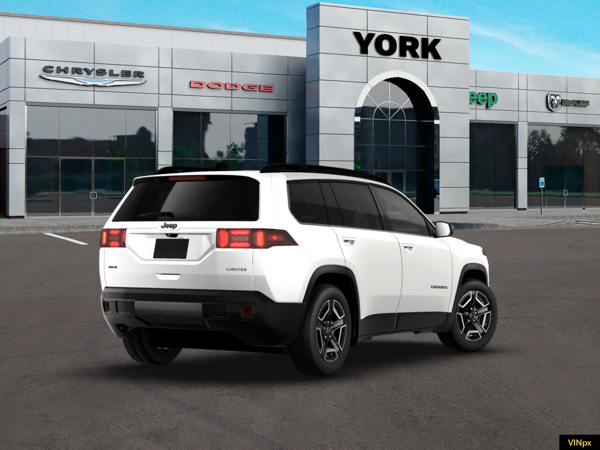 New 2026 Bright White Clear-Coat Exterior Paint Jeep Limited image 7