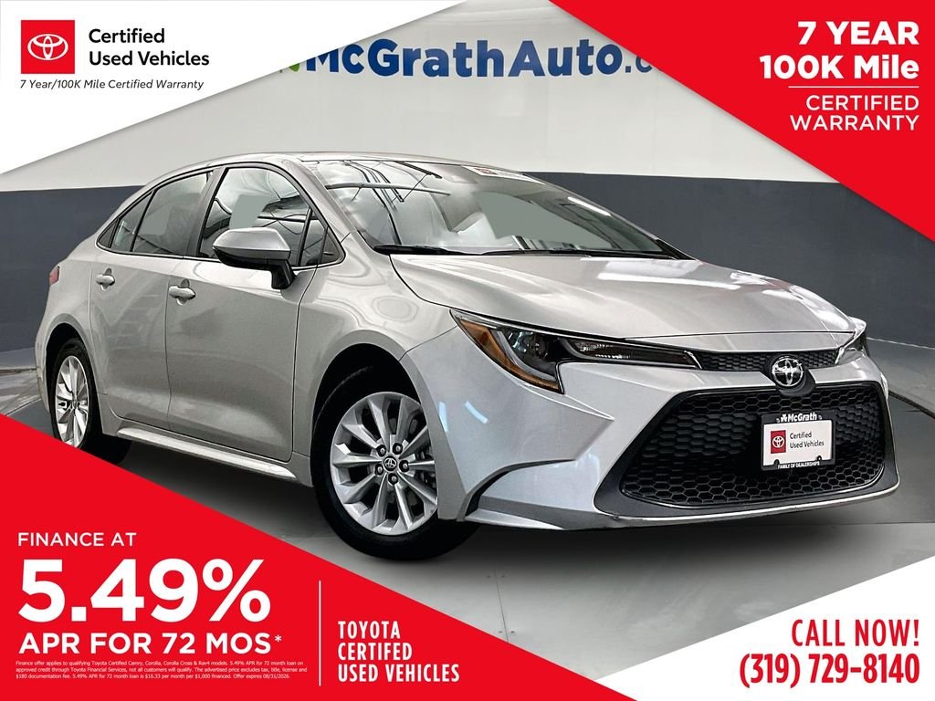 Used 2020 Silver Toyota LE image 1