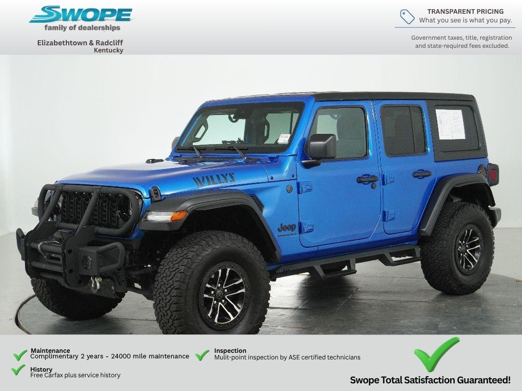 Used 2025 Hydro Blue Pearlcoat Jeep Willys image 7