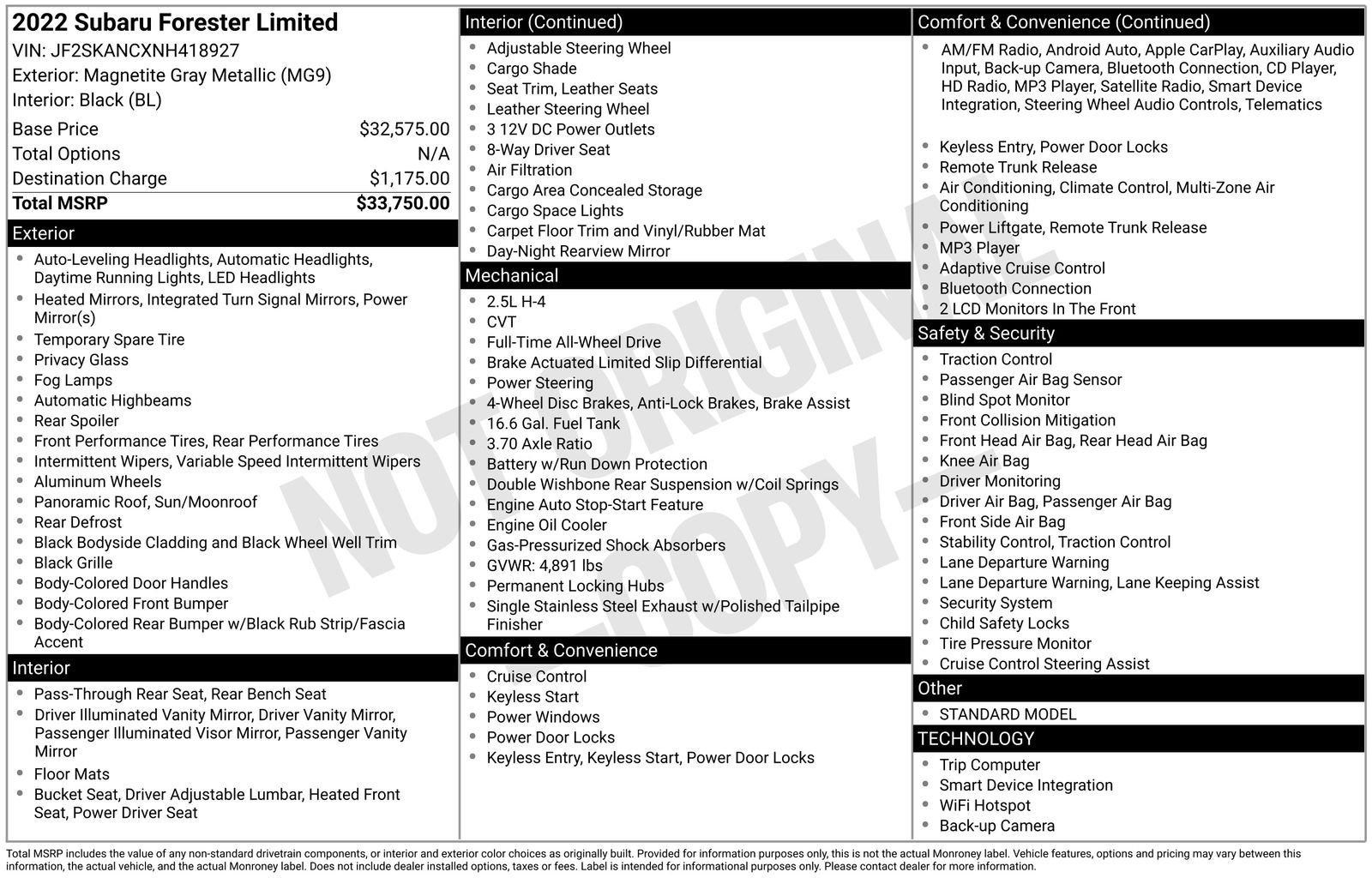 Used 2022 Gray Subaru Limited image 6