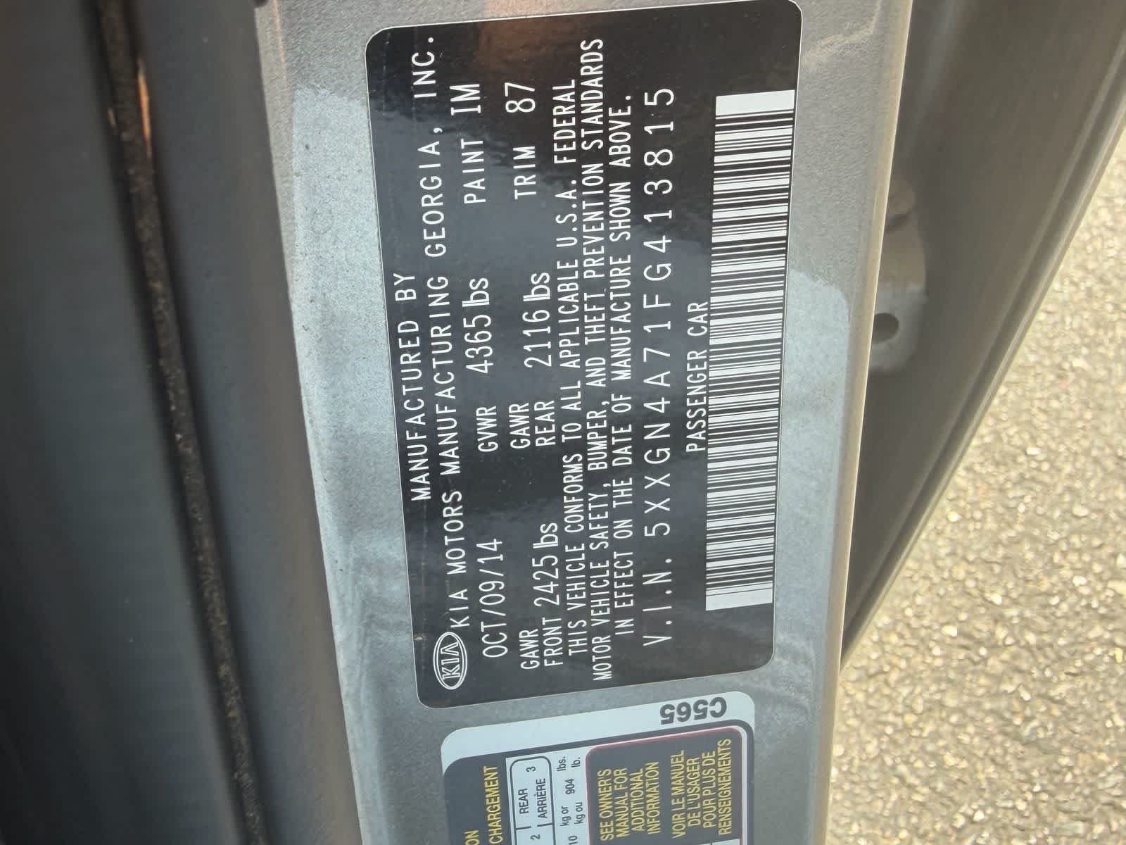 Used 2015 Titanium Silver Kia EX image 19