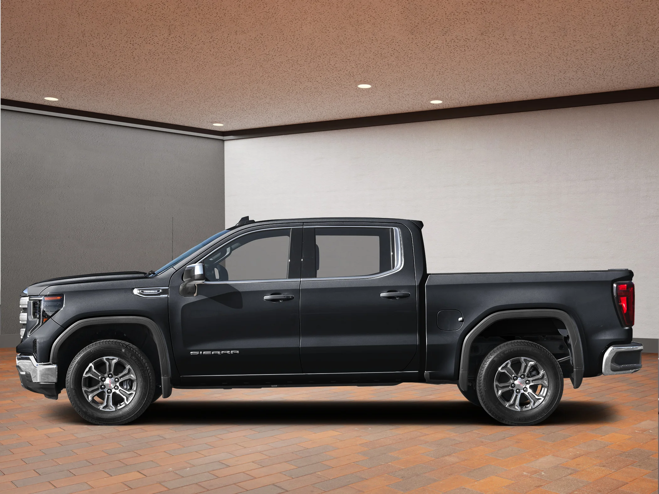 New 2026 Black GMC Crew Cab Short Box 4-Wheel Drive SLT image 3