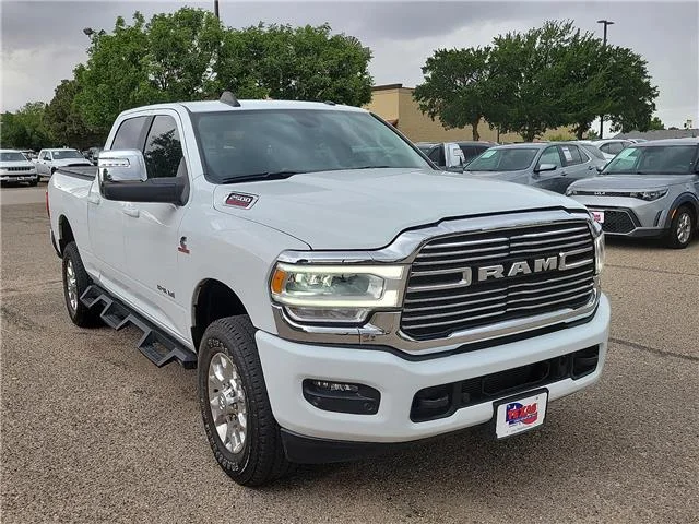 Used 2024 Bright White Clearcoat RAM Laramie 4x4 Crew Cab 6.3 ft. box 149 in. WB image 5