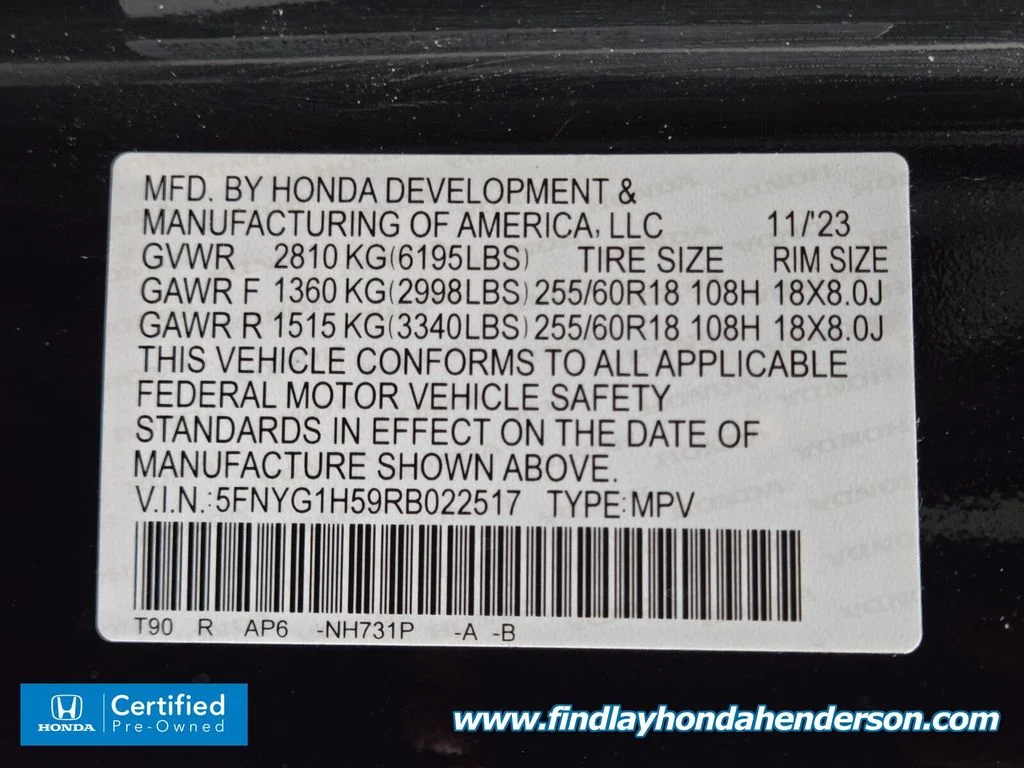 Certified Used 2024 Crystal Black Pearl Honda EX-L image 13