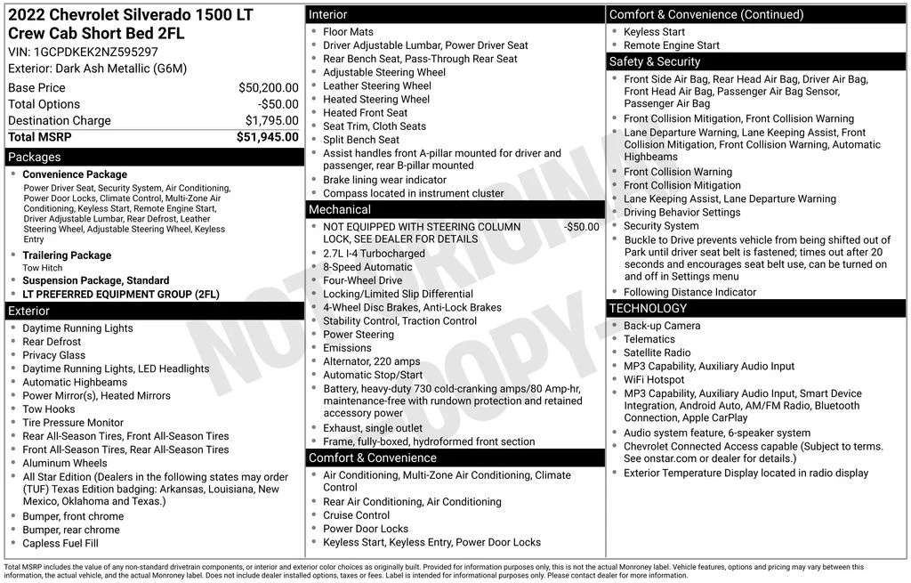 Used 2022 Gray Chevrolet LT image 17