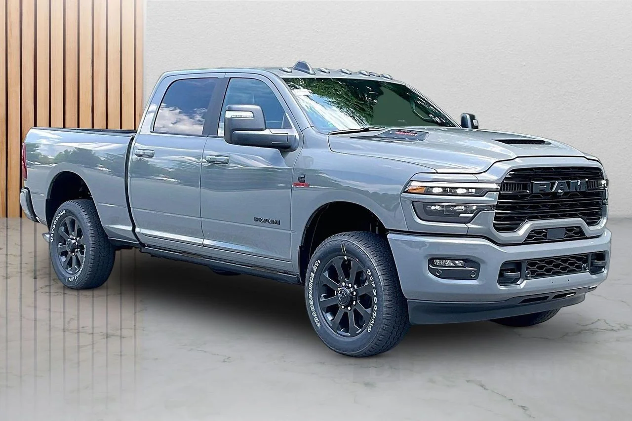New 2026 Ceramic Gray Clear-Coat Exterior Paint RAM Laramie image 2