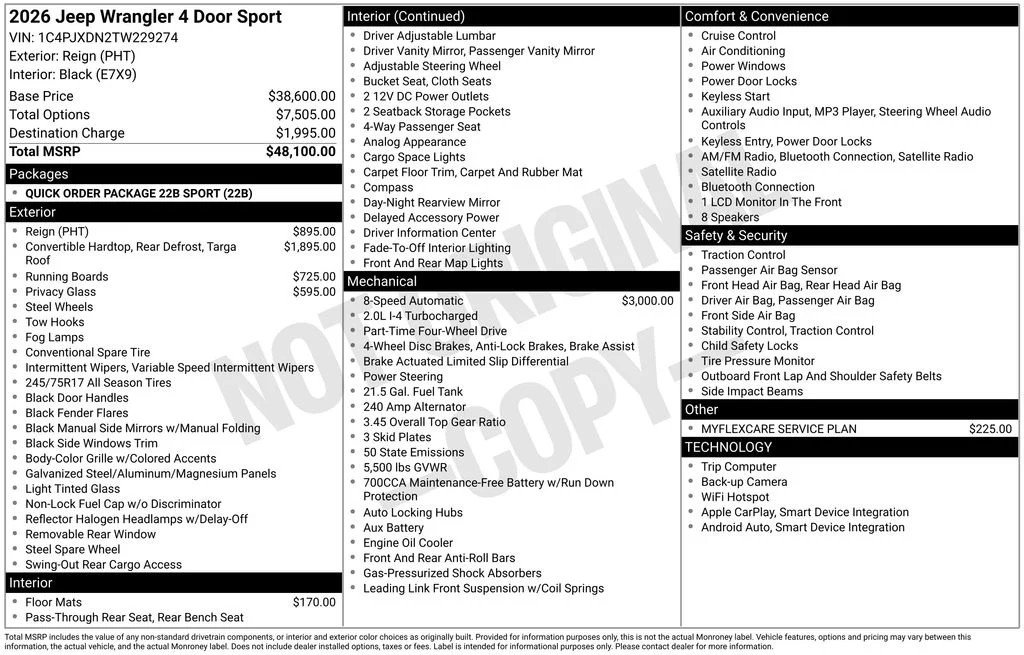 New 2026 Reign Exterior Paint Jeep Sport image 7