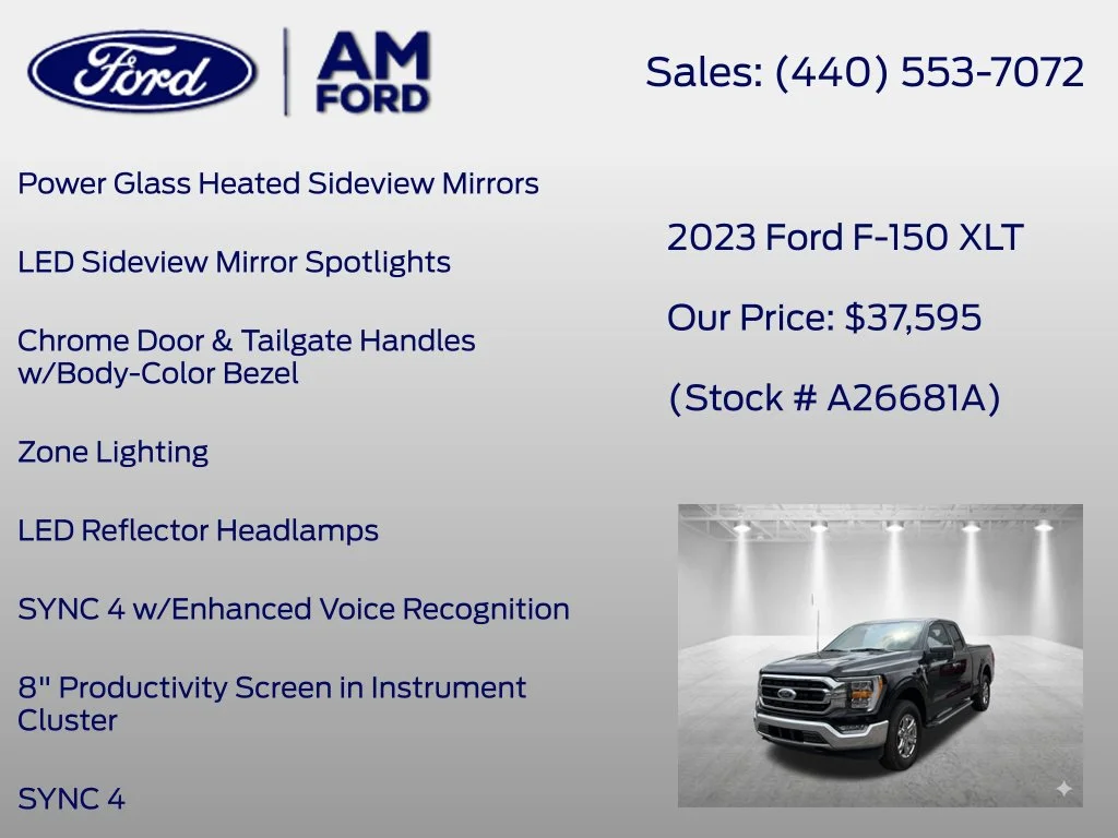 Used 2023 Black Metallic Ford XLT image 38