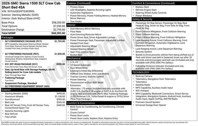 New 2026 Sterling Metallic GMC SLT image 7