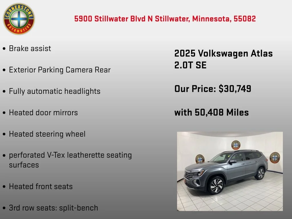Used 2025 White Volkswagen 2.0T SE w/Technology image 15
