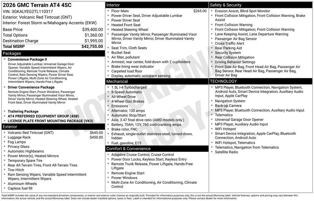 2026 GMC Terrain