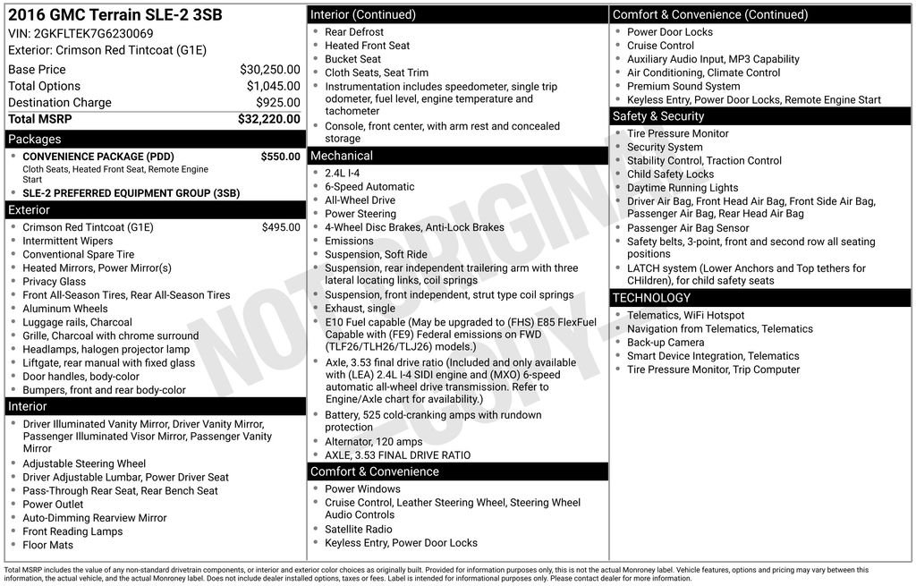 Used 2016 Red GMC SLE-2 image 6