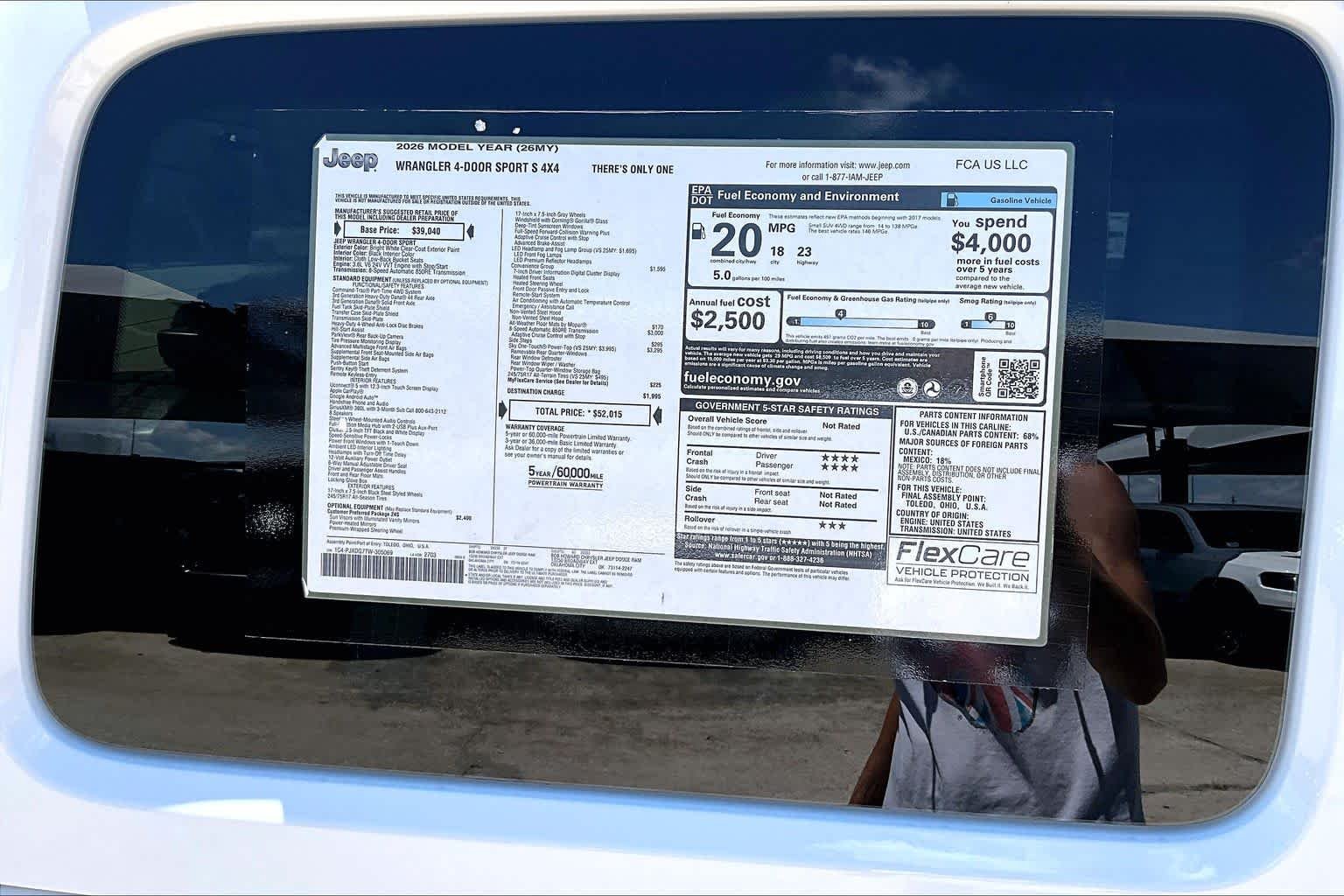 New 2026 Bright White Clearcoat Jeep Sport S image 17