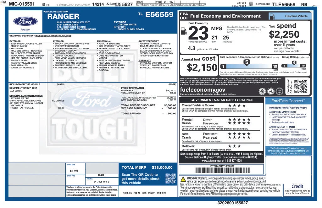 New 2026 White Ford XLT image 11