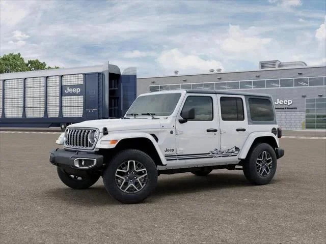 New 2026 Bright White Clear-Coat Exterior Paint Jeep Sahara image 1