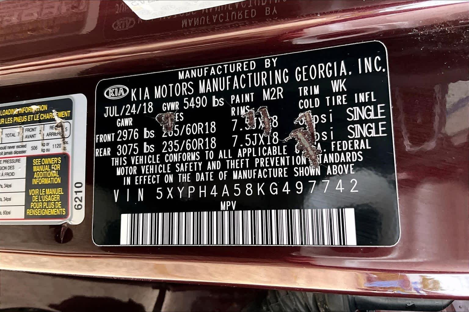 Used 2019 Sangria Kia EX V6 image 35